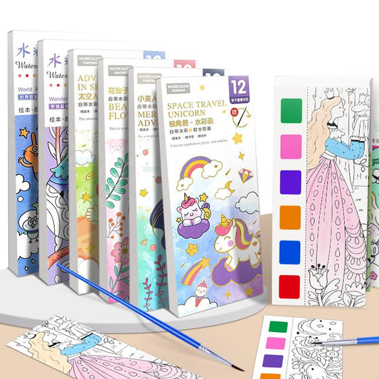 6 Pack Pocket Magic Water Coloring Book