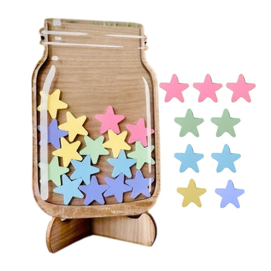 Reward Jar With Star Tokens, Stars Reward Jar For Kids