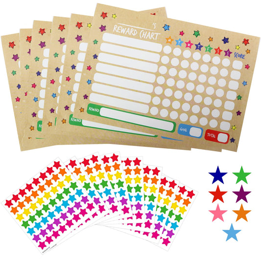 8 Reward Charts and 392 Star Stickers - Reward Charts for Children Behaviour