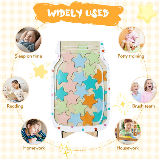 Reward Jar with 25 Stars, Reward Jars for Children Good Behaviour