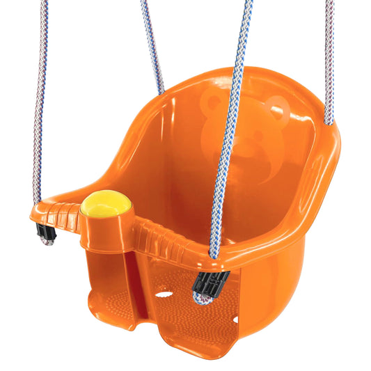 Childrens Toddler Adjustable Outdoor Garden Rope Safety Safe Swing Seat (Orange)