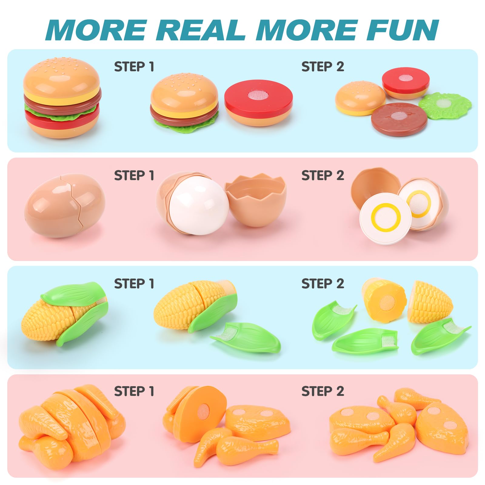 Kids Pretend Play Food Sets for Children Kitchen Toys