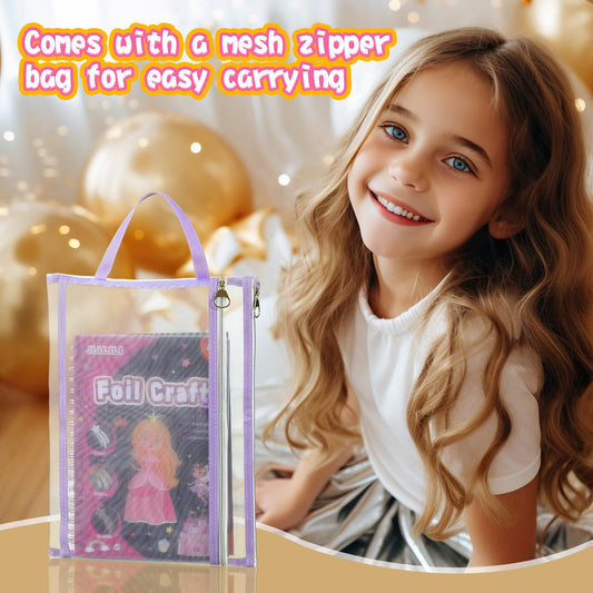 Art Fun Kit for Kids,Unicorn Foil &Coloring Set 2-in-1